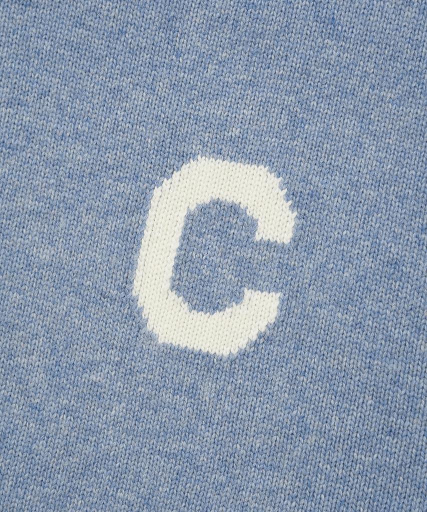 COVERNAT C Logo Turtleneck Knit Blue