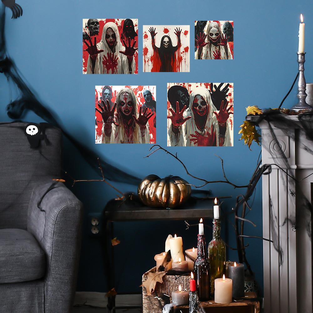 Originality Halloween Horror Zombie Blood Hand Wall Paste Sticker Decoration