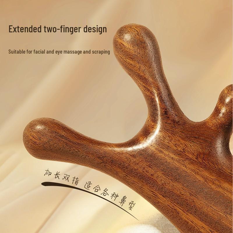 Multifunctional Sandalwood Massage Comb: Meridian Unblocking, Gua Sha, and Scalp Acupressure