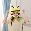 Pălărie de Spectacol Galbenă Tip Scurt cu Expresie Drăguță Pălărie Amuzantă 3D de Albină Articole de Acoperit Cap de Pluș Animal Accesorii de Costum