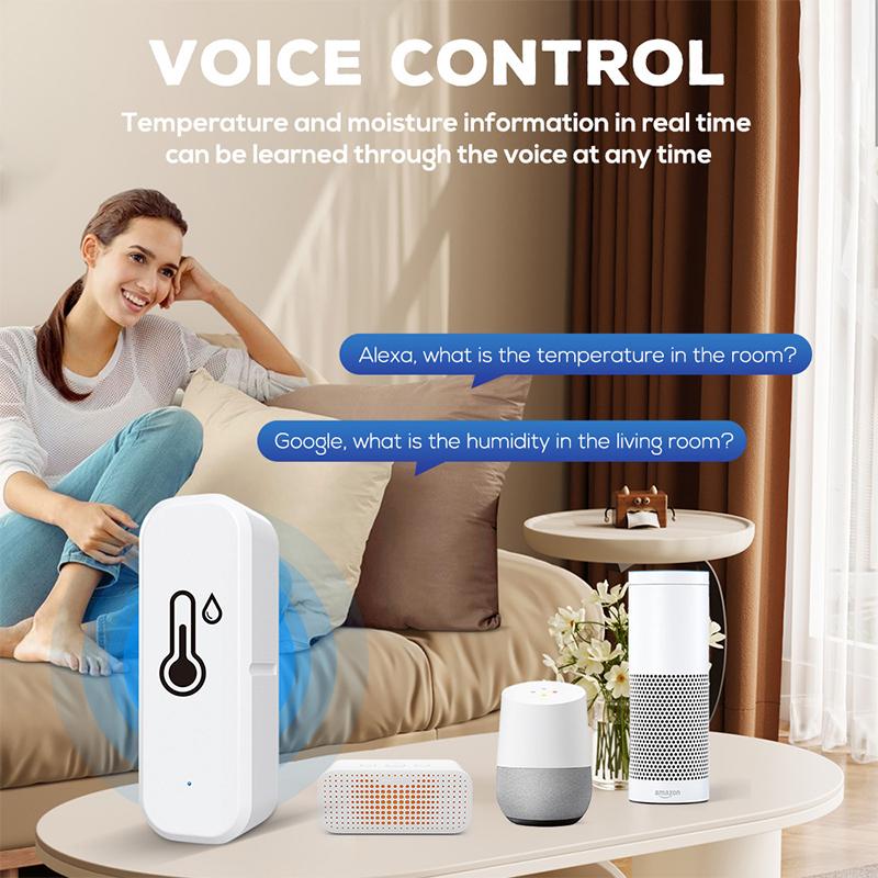 Tuya WIFI Temperature And Humidity Sensor Smart Life APP Remote Monitor Smart Thermo-hygrometer Work With Alexa Google Assistant