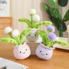 25cm Dandelion Potted Plant Simulated Plant Stuffed Plush Toys Flowerpot Desktop Ornaments Spring Gifts For Home Decor