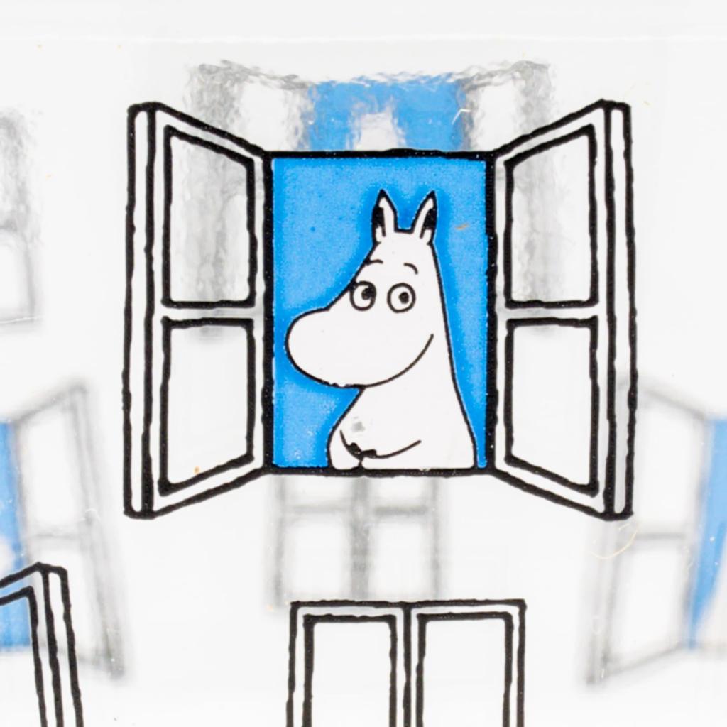 Takasaka International Japan Moomin Glass Salad x Simple Moomin Bowl, Dish, 11.5cm 5.2cm Diameter, Design, Clear, MM-G36-003