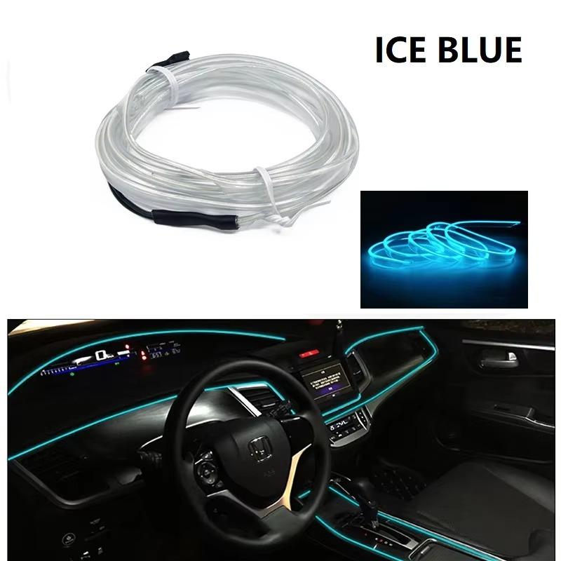 3M/5M USB EL Wire Neon Light Strip, Flexible Car Interior LED Ambient Lighting, DIY Auto Atmosphere Decorative Light for Vehicle, Party Decoration
