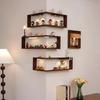 90° Solid Wood Corner Shelf - Decorative Bookshelf & Toy Display Organizer
