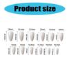 24 Pcs Coffee Leaves Full Cover Stick On Nail Fall False Nail Press On Nail Long Almond Artificial Nail for Women