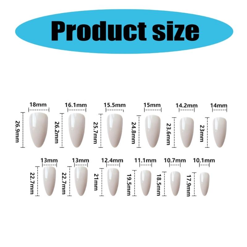 24 Pcs Coffee Leaves Full Cover Stick On Nail Fall False Nail Press On Nail Long Almond Artificial Nail for Women