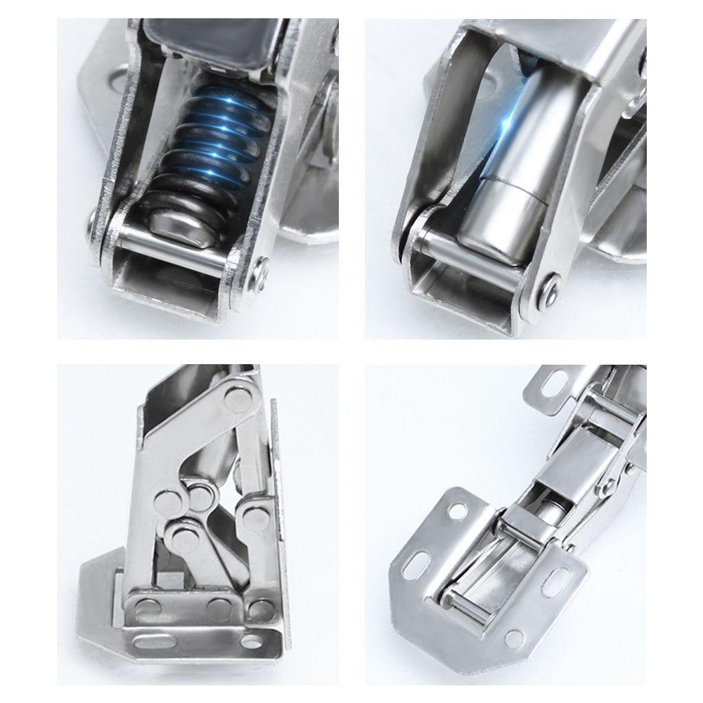 Balamale hidraulice pentru uși de dulap din oțel inoxidabil, fără amortizor de perforare, pentru uși noi, pentru mobilier