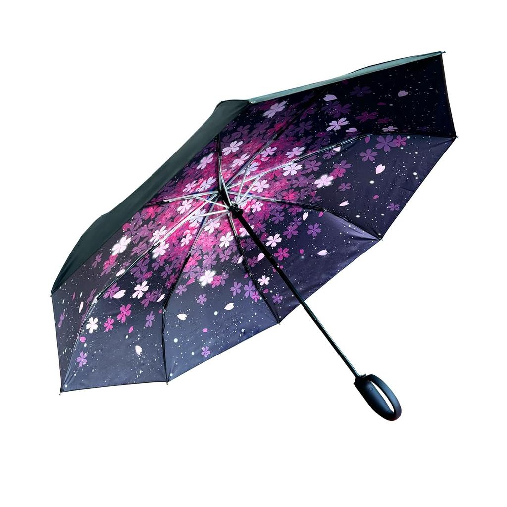 Rain Folding Automatic Super Water High Folding Wind Wind Easy to Open and Carabiner Type Strong and Protects against Rainy Suitable for Typhoon and