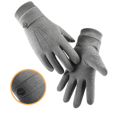 Man Outdoor Gloves Winter Keep Warm Gloves Touch Screen Plus Velvet Inside Mens Gloves Fashion Simple Cold Protection