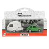 Model 1:43 Zestaw Fiat 126p + przyczepa Niewiadów Kemping, zielony