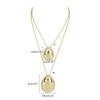 Stylish Waterdrop Pendant Necklace Simple Smooth Waterdrop Pendant Neckchain Adornment Eye Catching Neck Accessory  M