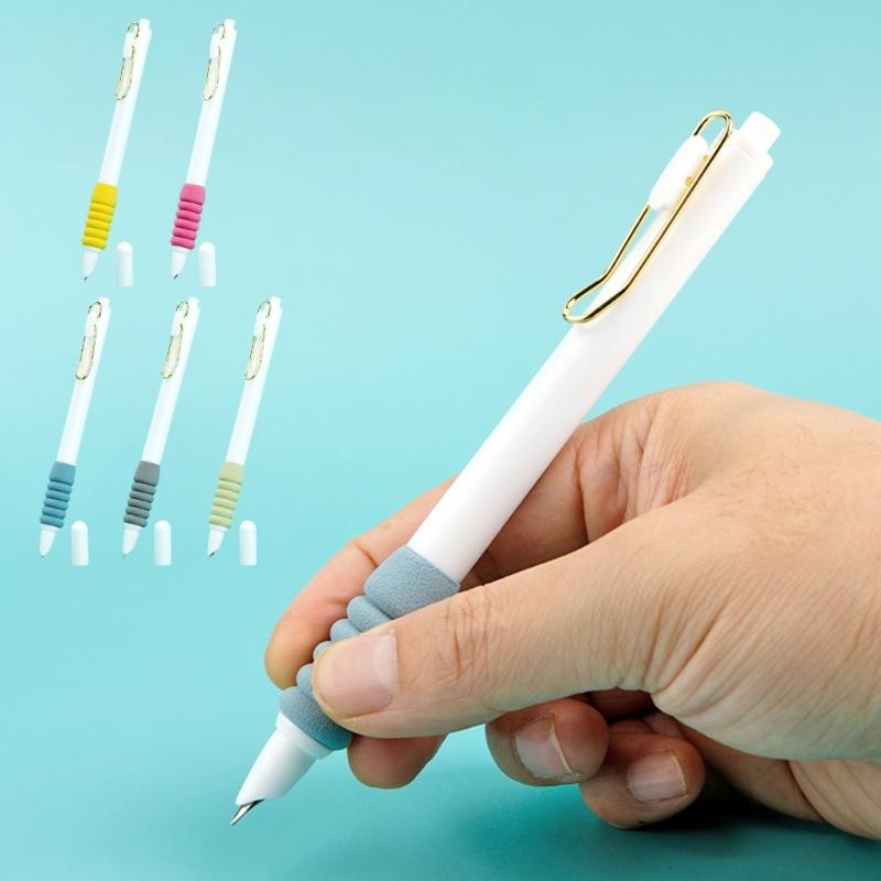 6Pcs Piston-Filled Fountain Pen for Children Student Handwriting Practice, 0.38MM Fine Tip Retractable Fountain Pen