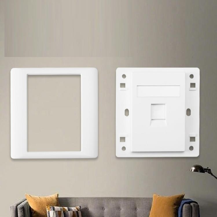 Placa de Parede Telefônica e de Internet Atualizável Material PC Placas Frontais de Internet Compatíveis para Caixas de Montagem Padrão 86