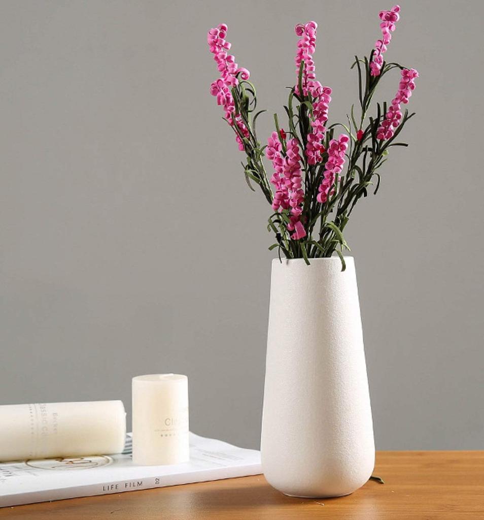 White Ceramic Vase, Nordic Japanese Vase, Flower Pot, White Nordic Pottery, Antique Style, Large