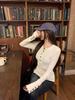 Design-Forward Slim-Fit Open-Neck Long-Sleeved Base Shirt - Spring New Arrival