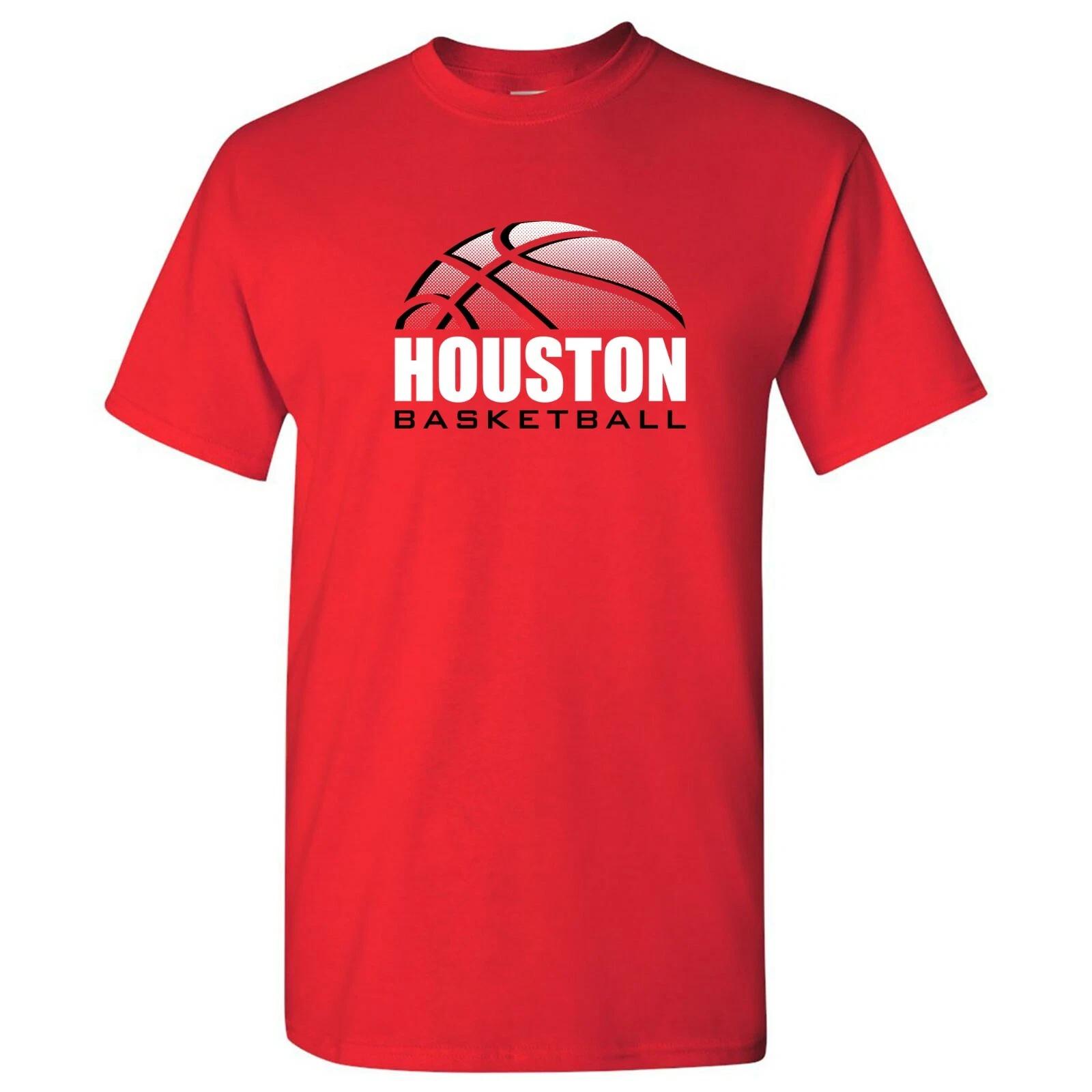 University of Houston Cougars Basketball Shadow Short Sleeve T-Shirt - Red 3XL