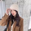Green Hat Candy Color Thick Woolen Hat for Women In Autumn and Winter Korean Couple Knitted Hat Japanese Pullover Cold Hat