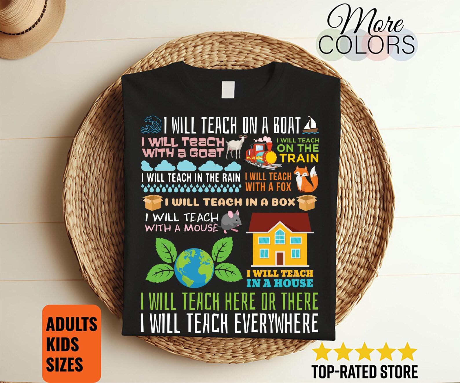 I Will Teach Cute Teacher Funny Teachers Gift T-Shirt, Teacher Appreciation Costume, First Day Of School, Back To School, Mom, Mother s Day, 100