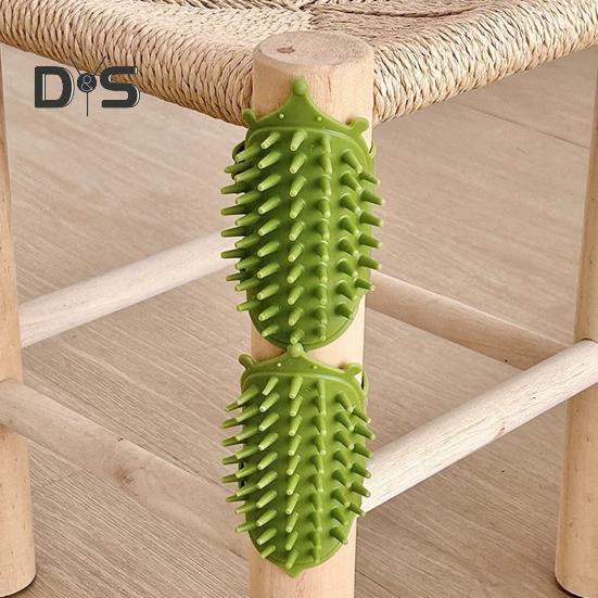 1/2Pcs Multifunctional Cat Self-Care Brush with Adjustable Strap Table Leg Mount Kitten Self Grooming Brush Soft Bristles Pet Scratcher Massage Comb