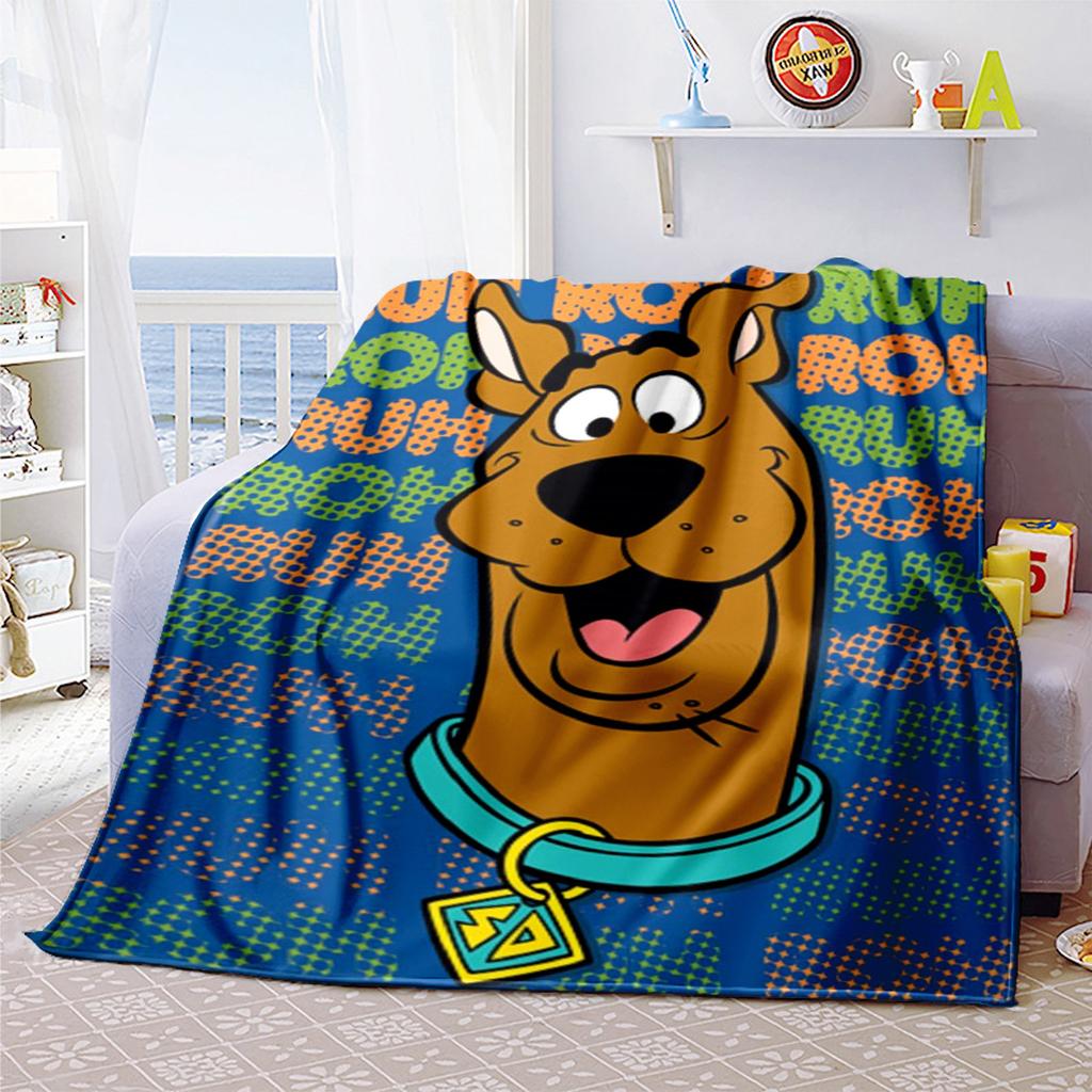 Halloween fantasy comedy adventure cartoon movie Scooby-Doo blanket soft home furnishing nap decoration four seasons warm Sherpa blanket U13
