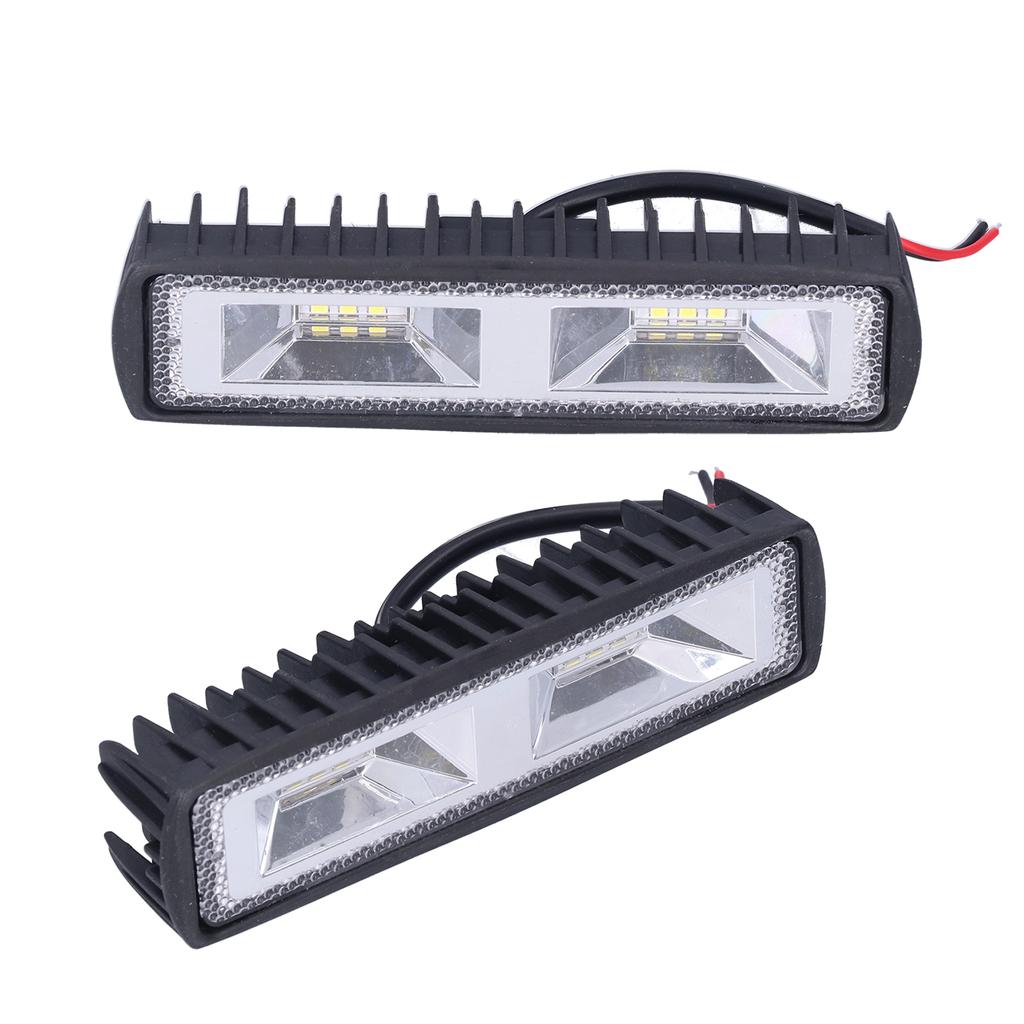 Pair Work Light Bars 12LEDs 36W 12‑24V Spotlights Headlights for Motorcycle Truck Boat Tractor Trailer Offroad