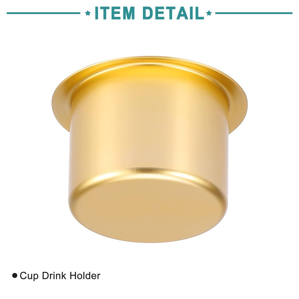 ACROPIX Stainless Steel Marine Boat RV Bottle Cup Drink Holder Gold Tone 1 Piece