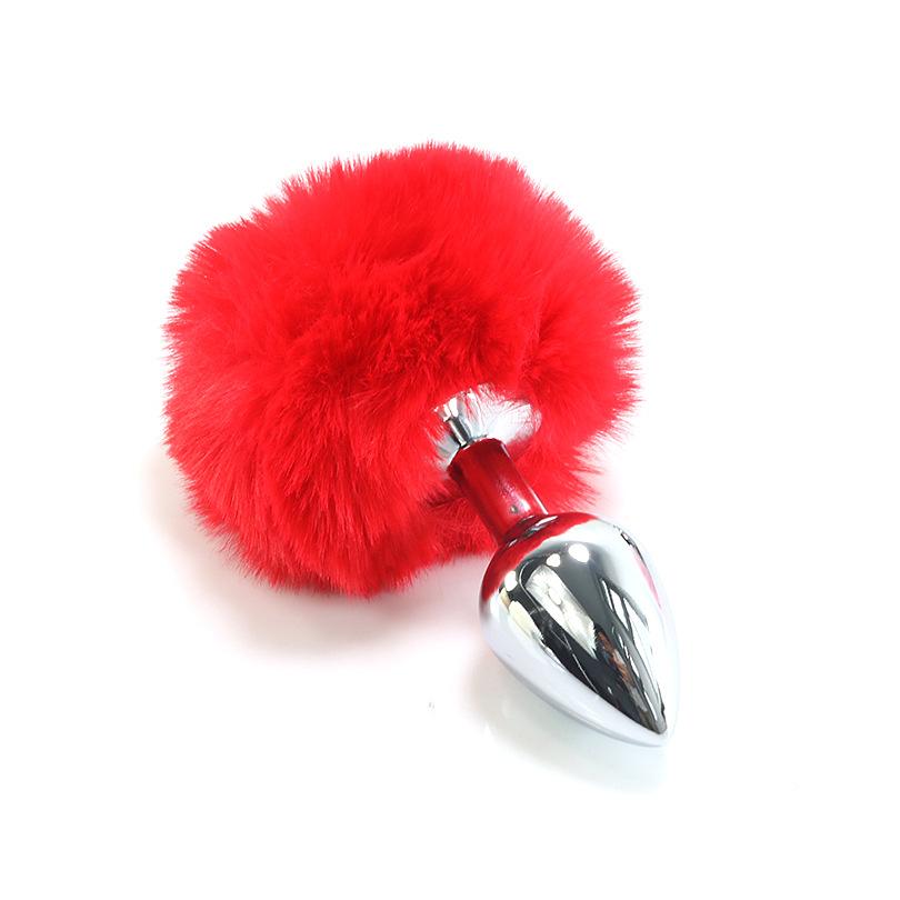 Hairy Ball Rabbit Tail Butt Plug G-Spot Anus Masturbation Sex Tool Chrysanthemum Stimulation Flirting Adult Sex Toy Medium Size