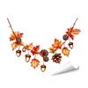 Creative Soft Decoration Gifts Autumn Maple Leaf Pinecone Scarecrow Pumpkin Static Window Clings, Waterproof PVC Indoor Outdoor Glass Decor