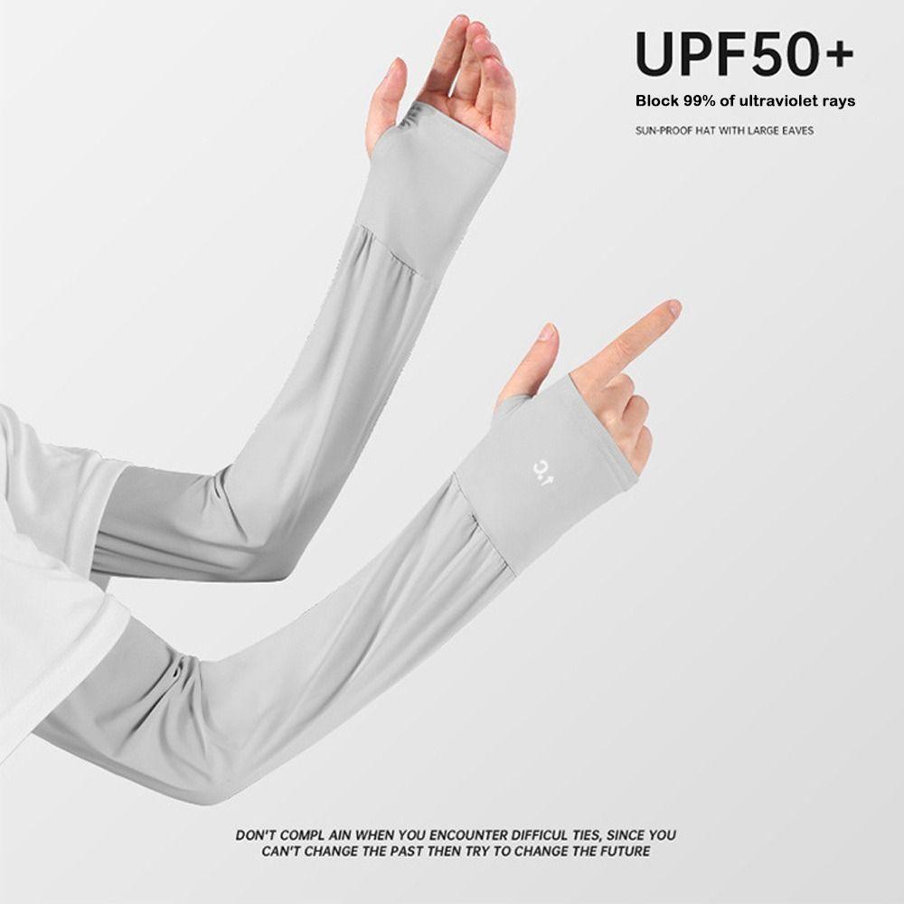 UPF 50+ Sun Arm Sleeves Breathable Arm Covers Summer Ice Silk Arm Sleeves  Outdoor