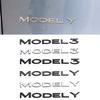 TESLA emblem ABS Letters Logo For Tesla MODEL 3 Y Car Rear Tailgate Trunk Emblem Badge Decal Stickers Auto Styling Accessories
