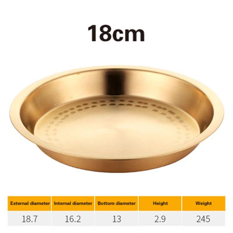 

Чистая медная тарелка для цыпленка на пару Большие тарелки для цыпленка Латунный диск Поднос Круглая плоская тарелка Утолщенные медные обеденные тарелки platos