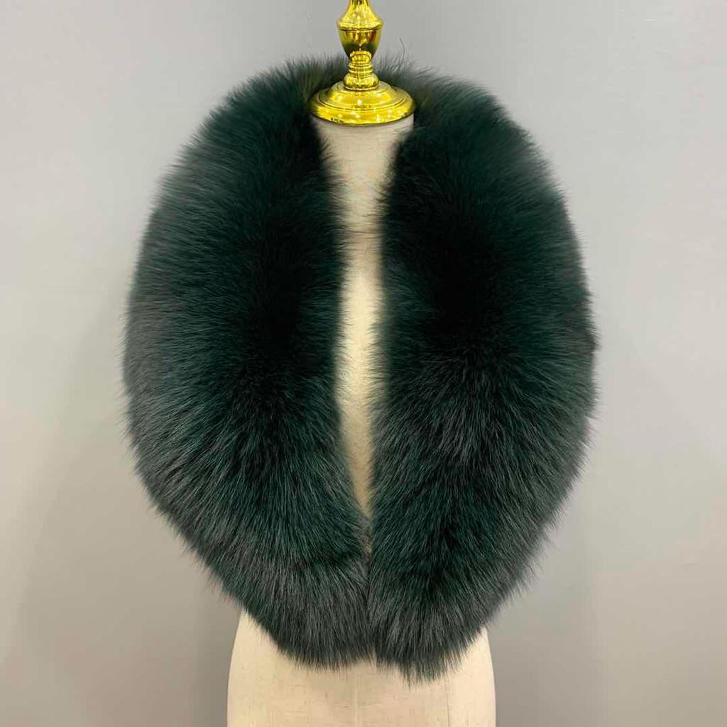 Custom Drop Shipping Fur Scarf Winter Warm Shawl Real Fox Raccoon Fur Collars