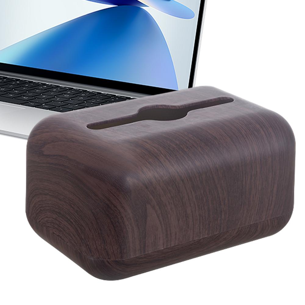 Facial Tissue Holder Faux Woodgrain Tissue Box Stylish Elegant Multi-purpose Tissue Box Covers For Bathroom Bedroom Dinner Table