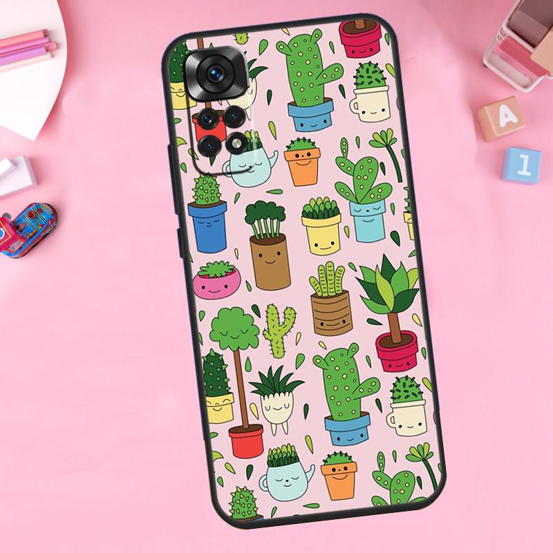 Kaktus-Sukkulente als Handyhülle für Xiaomi Redmi Note 13, 14, 9, 10, 11, 12, 15 Pro Plus, Redmi 15 C, 14 C, 10 C, 12 C, 13 C
