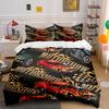 Retro Flame Race Car Design Print Bedding Set 1 Duvet Cover 2 Pillowcases for Adult and Children Luxury Gift Full Size