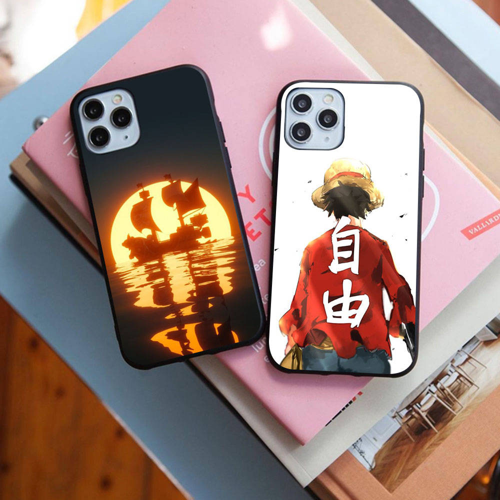 Case for iPhone 16 15 Plus 14 13 12 11 Pro 8 7 6S 6 SE 5S X XR XS Max Realme C30 C33 C31 9I Black Sofe Cover WI75 Anime One Piece