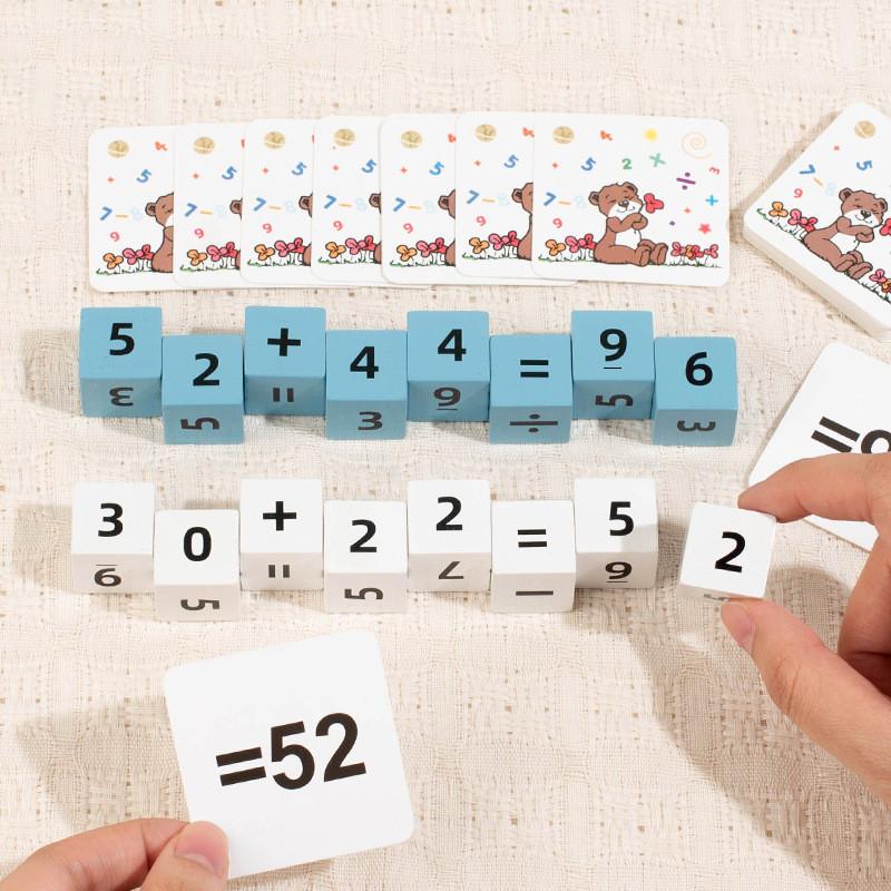 Wooden Number Math Blocks Educational Toy For Parent Child Learning And Brain Development