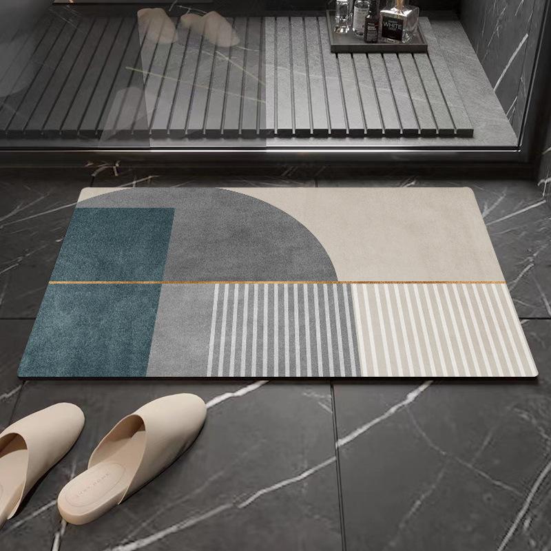 Bathroom Simple Household Non-slip Absorbent Dirt-resistant Diatom Mud Floor Mat Toilet Floor Mat