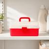 Folding Three Layer Storage Box Plastic Multipurpose Organizer Plastic Storage Box  For Art Craft