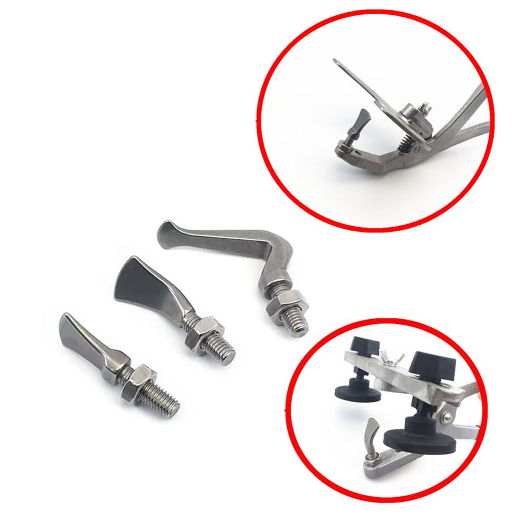 3Pcs Automotive Dent Repair Slide Bar Clamp Pliers Head M8 Thread Horn Pliers Head Dent Repairing Tool Part Support Head