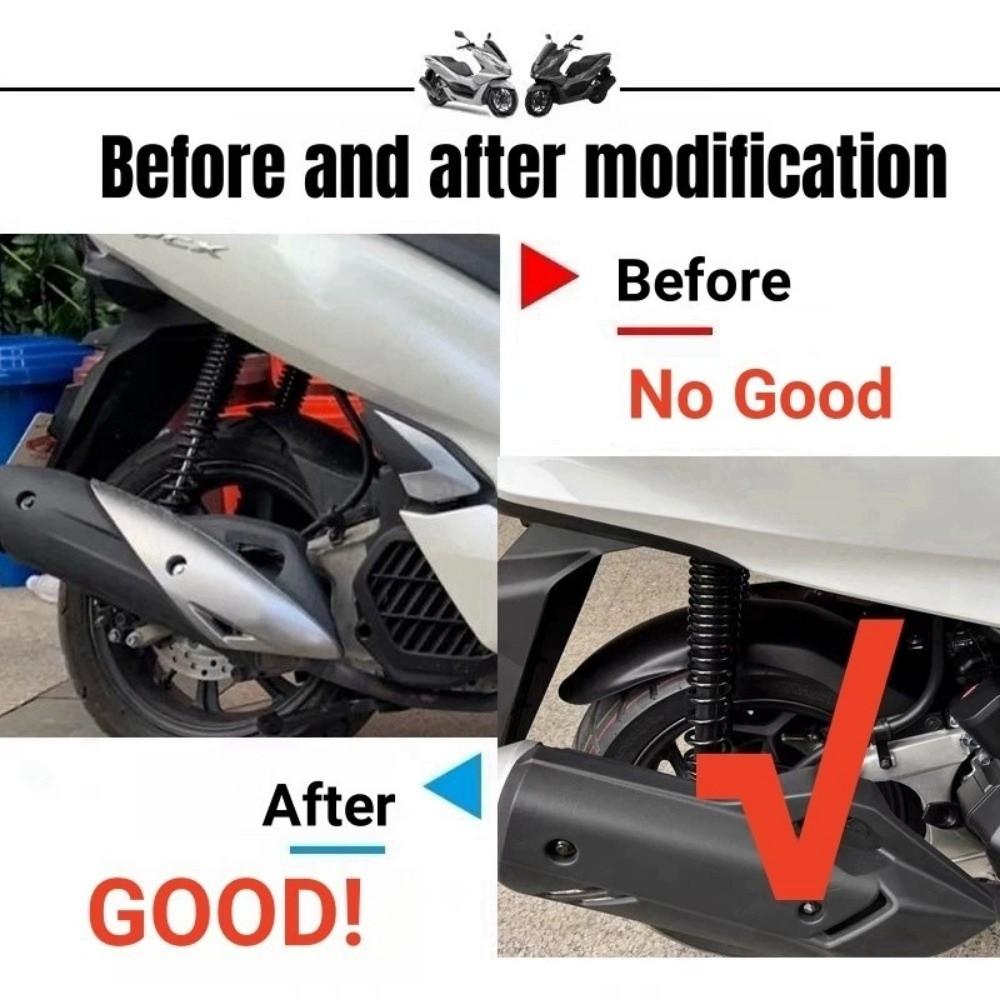 Plastic Motorcycle Mudguard Matte Black Extension Rear Carbon Fiber Splash Pad Protection Cover for PCX160/ADV160