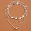 Simple Heart Female Anklets Barefoot Crochet Sandals Foot Jewelry Leg Anklets On Foot Ankle Bracelets For Women Leg Chain