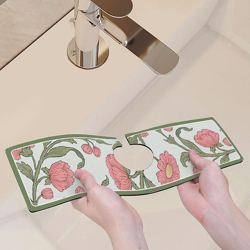 Badezimmerarmatur Ablass- und Wasserabsorptionsmatte für Waschbecken und Arbeitsplatten