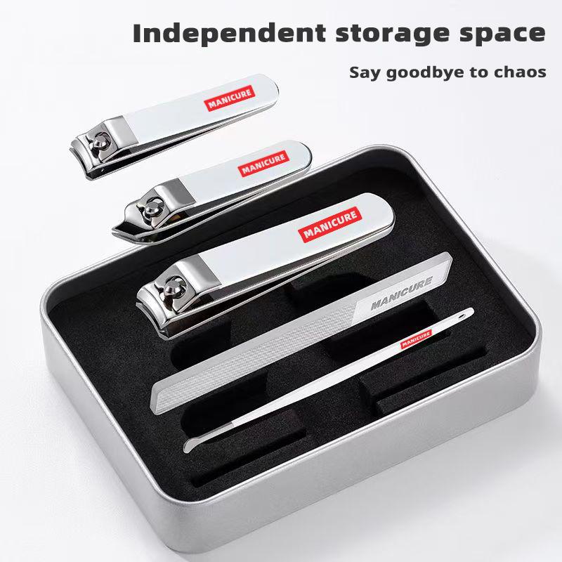 Xiaomi New Nail Clipper Set Stainless Steel Portable Nail Clippers, Nail Clippers, Diagonal Mouth Anti Splash Tools, Nail Tools