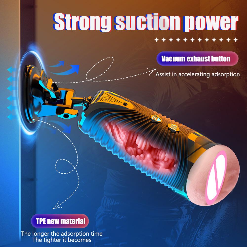 Male Masturbator Cup Pocket Pussy Vaginal Penetration Penis Trainer Powerful Suction Cup Intelligent Voice Sex Toys for Men