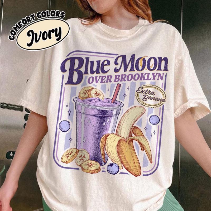 Blue Moon Over Brooklyn Comfort Color Shirt Heated Rivalry Extra Banana Smoothie Scott And Kip RoUnisexce Book Movie Graphic Tee