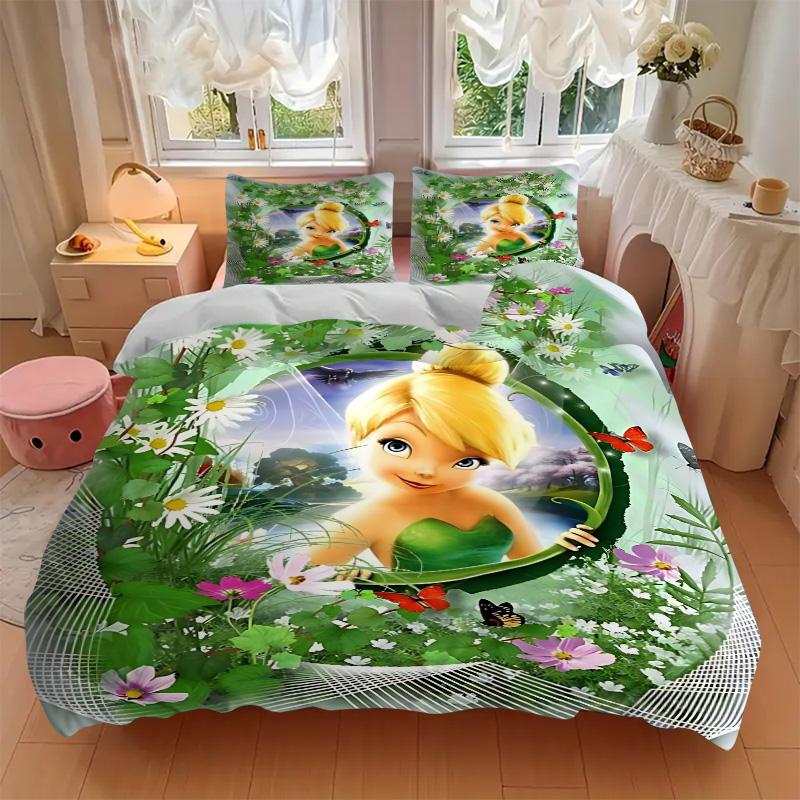 Tinkerbell Garden Frame Print 3Pcs Bedding Setduvet Cover With 2 Bedropillowcase Home Birthday Gift