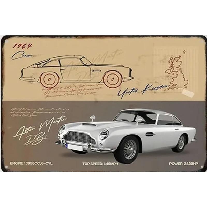 Garage Bar Metal Sign Vintage Wall Decor 20x30cm