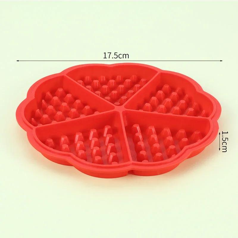 

Silicone Square Heart Shape Non-stick Waffle Mold Baking Mold Bakeware Tools High-temperature Kitchen DIY Household Cake Mould червоний